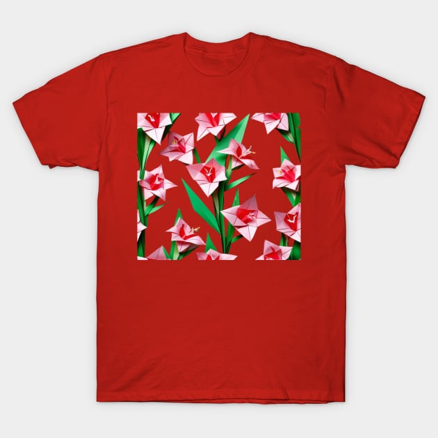 Origami Gladiolus - PanfurWare LLC T-Shirt by panfurwarellc